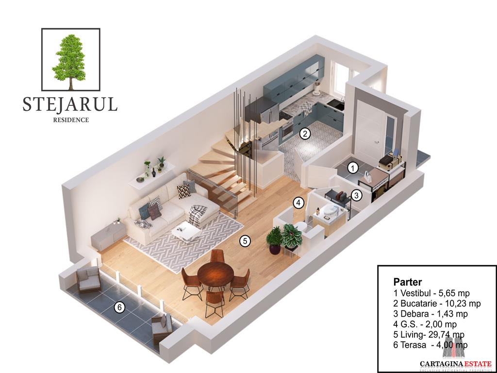 Vile premium Matei Millo cartier rezidential (Casa Model C P+2)